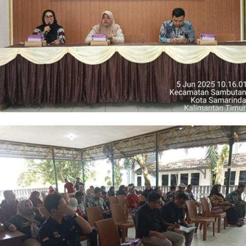 Peninjauan Lapangan ke BUMRT berbasis Kelurahan di kecamatan Sambutan terkait program TPAKD Agen Laku Pandai